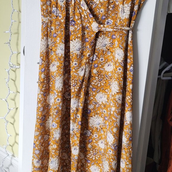 Yellow wrap dress (M) - Picture 4 of 4